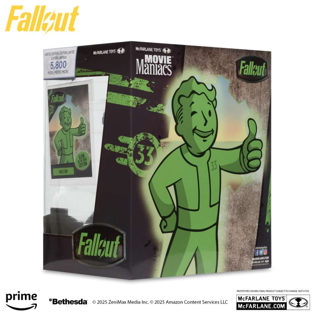MCFARLANE TOYS MOVIE MANIACS FALLOUT TV VAULT BOY (GLOW IN THE DARK) FIGURE