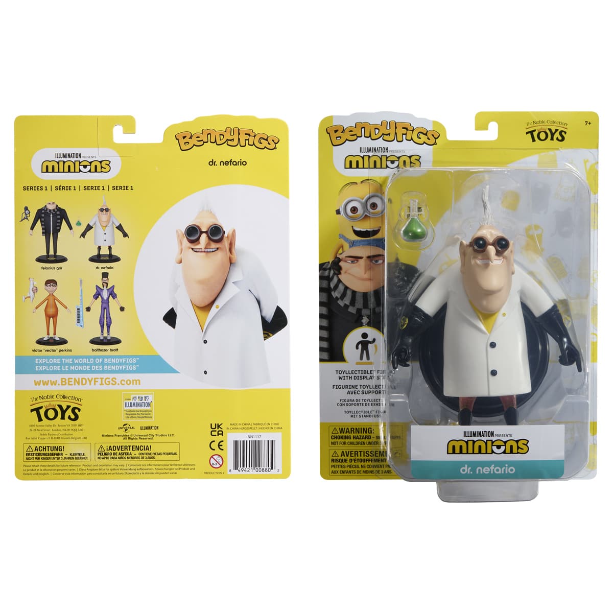 NOBLE COLLECTIONS MINIONS DOTTOR NEFARIO BENDYFIG NOBLE COLLECTIONS