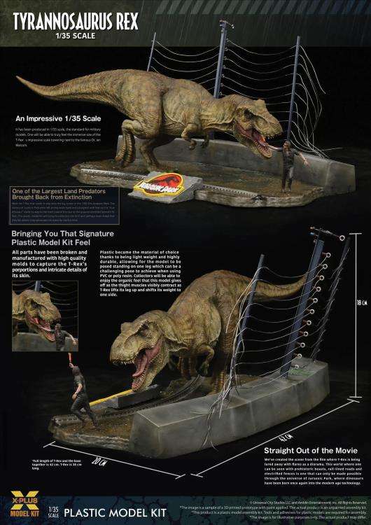 X-PLUS JURASSIC PARK T-REX MODEL KIT RE-RUN