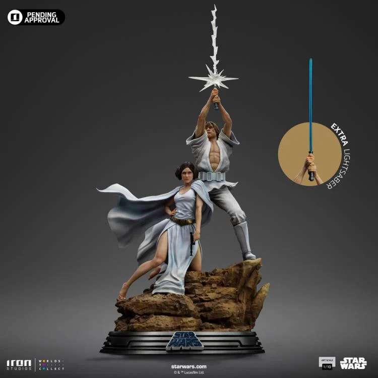 IRON STUDIOS STAR WARS LUKE & LEIA DELUXE 1/10 STATUA