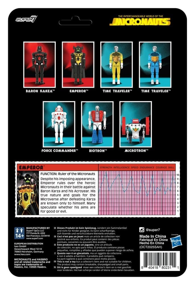 SUPER 7 MICRONAUTI WAVE 03 EMPEROR REACTION+ FIGURE