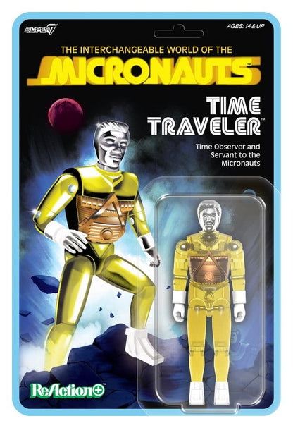 SUPER 7 MICRONAUTI WAVE 03 TIME TRAVELER YELLOW TRANSLUCENT REACTION+ FIGURE
