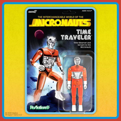 SUPER 7 MICRONAUTI WAVE 04 TIME TRAVELER ORANGE TRANSLUCENT REACTION+ FIGURE