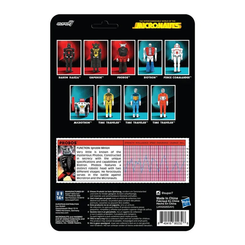 SUPER 7 MICRONAUTS WAVE 04 PHOBOS REACTION+ FIGURE