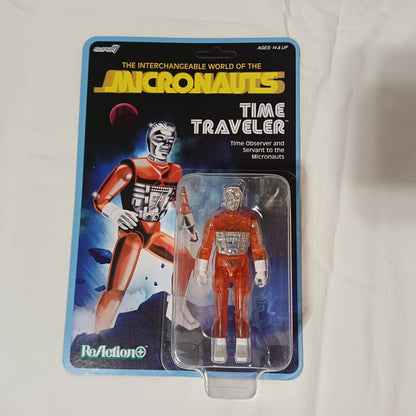 SUPER 7 MICRONAUTI WAVE 04 TIME TRAVELER ORANGE TRANSLUCENT REACTION+ FIGURE