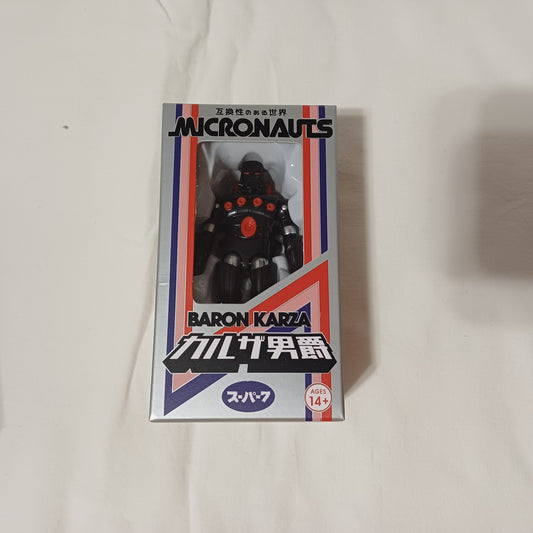 SUPER 7 MICRONAUTS W05 BARON KARZA SDCC/JAPANESE BOX REACTION + FIGURE
