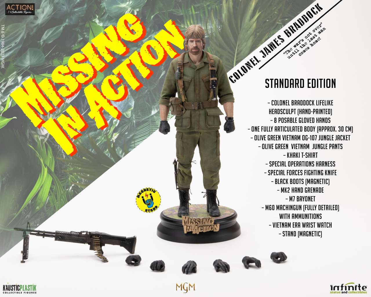 INFINTE STATUE MISSING IN ACTION COLONEL JAMES BRADDOCK 1/6 ACTION FIGURE