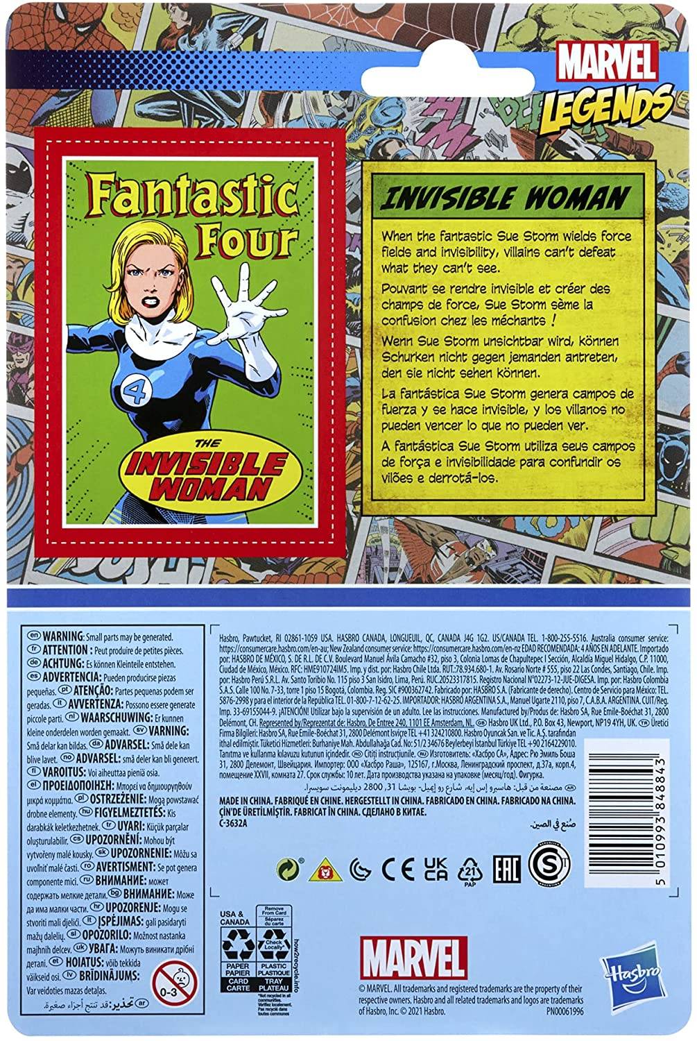 HASBRO MARVEL LEGENDS RETRO INVISIBLE WOMAN FANTASTIC 4 Sistemahobby