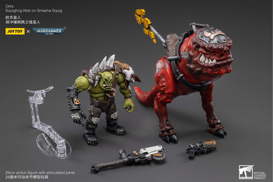 JOY TOY W40K ORKS SQUIGHOG NOB ON SMASHA SQUIG JOY TOY