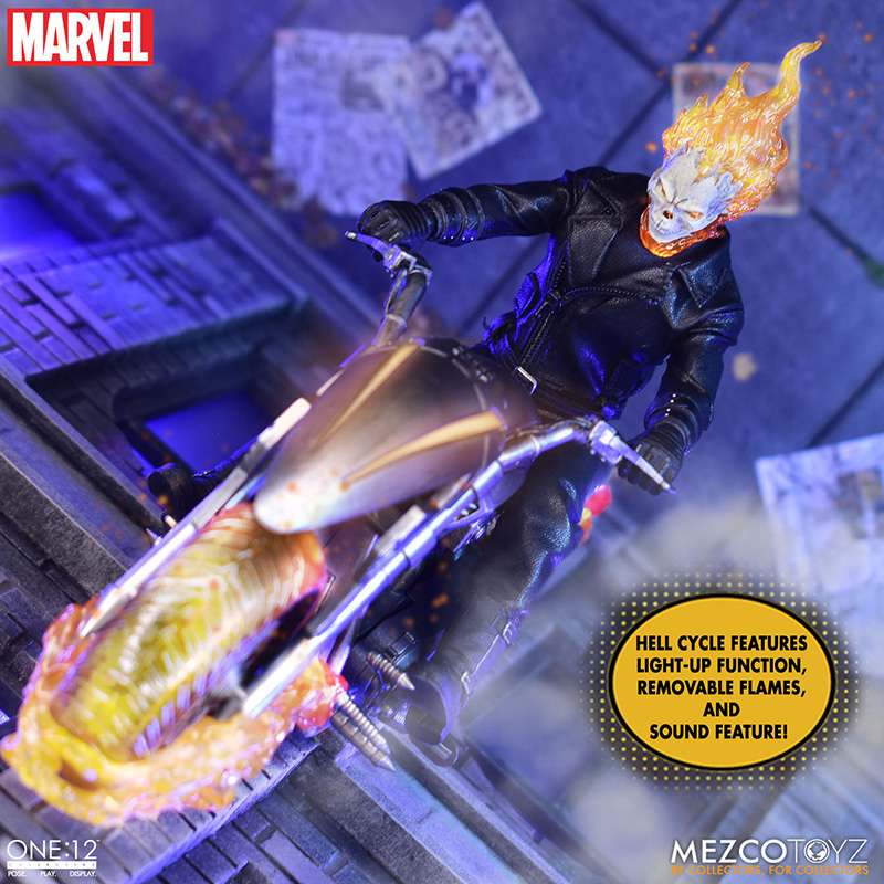 MEZCO ONE 12 COLLECTIVE GHOST RIDER & HELL CYCLE SET MEZCO TOYS