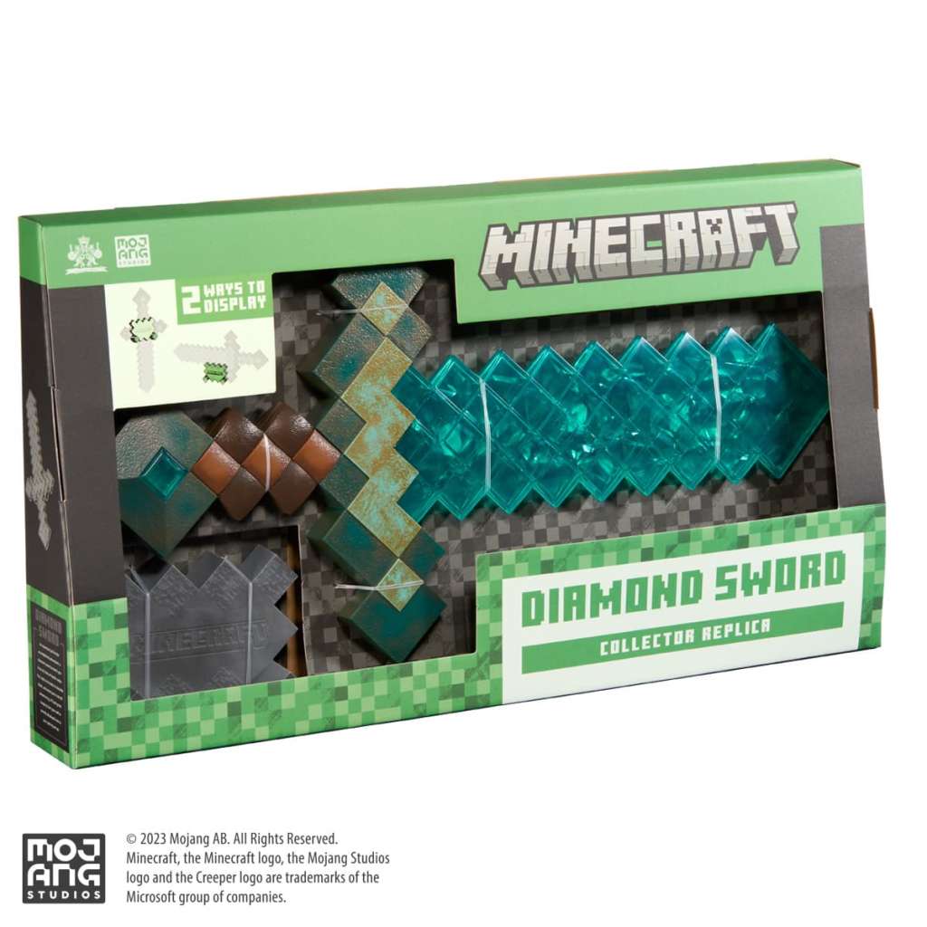 NOBLE COLLECTIONS MINECRAFT DIAMOND SWORD COLLECTOR REPLICA NOBLE COLLECTIONS
