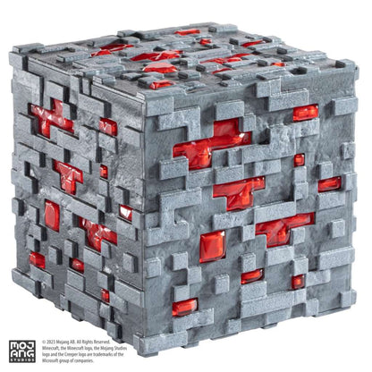 NOBLE COLLECTIONS MINECRAFT ILLUMINATING REDSTONE ORE CUBE NOBLE COLLECTIONS