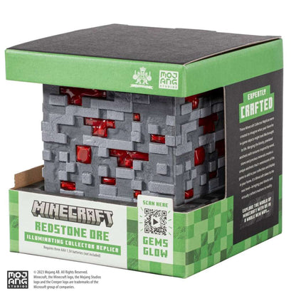 NOBLE COLLECTIONS MINECRAFT ILLUMINATING REDSTONE ORE CUBE NOBLE COLLECTIONS