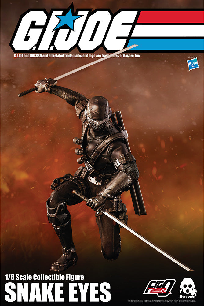 THREEZERO GI JOE SNAKE EYES ACTION FIGURE THREEZERO