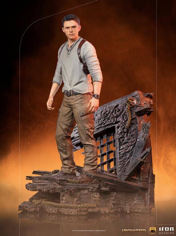 UNCHARTED MOVIE NATHAN DRAKE DELUXE STATUE IRON STUDIOS